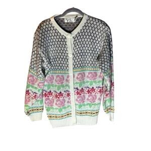 Vintage Western Connection Floral Cardigan Size Medium
